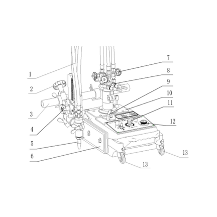 CG1-30 STRAIGHT LINE TRACK GUIDE FLAME GAS CUTTER OXY-FUEL CUTTING MACHINE