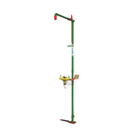 EMERGENCY EYE WASH SHOWER ONE INLET