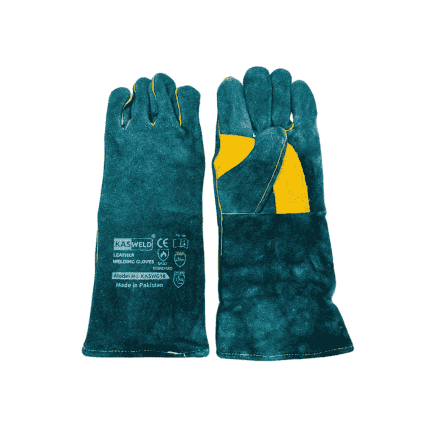 GREEN WELDING DOUBLE PALM GLOVES