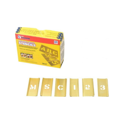 STENCIL SET - LETTER/NUMBER 6" BRASS 45PCS. WEIGHT 3.45LBS