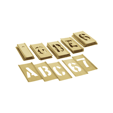 STENCIL SET - LETTER/NUMBER 2" BRASS 45PCS. WEIGHT 0.70LBS