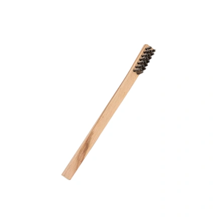 TOOTH TYPE WOODEN HANDLE WIRE BRUSH- STAINLESS STEEL
