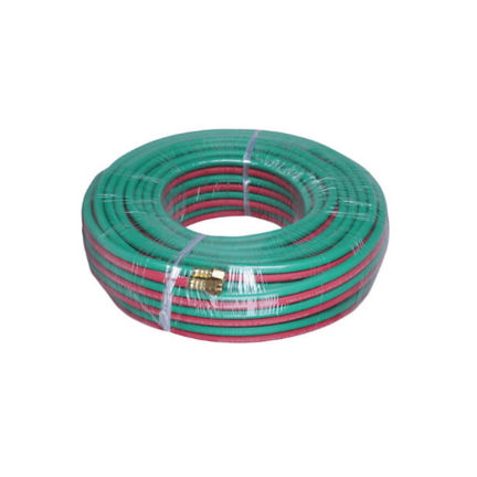 TWIN HOSE 1/4" X 100 MTR ROLL WITH BRASS FITTINGS