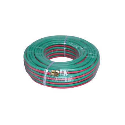 TWIN HOSE 1/4" X 15 MTR ROLL WITH BRASS FITTING