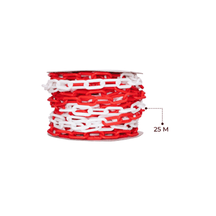WARNING CHAIN PLASTIC 8MM X 50 MTR